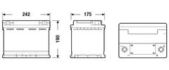 Exide AGM 60Ah Autobatéria Start-Stop 12V , 680A , EK600