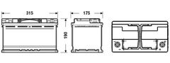 Exide EFB 80Ah Autobatéria Start-Stop 12V , 800A , EL800