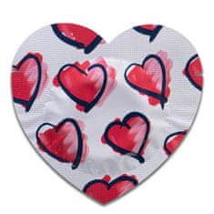 Pasante Pasante Heart (1ks), farebný kondóm srdiečko