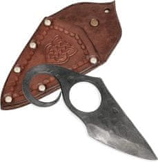 Madhammers Kovaný nôž - "Dvouprstý" nôž hnedý, 11,5 cm