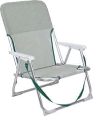 ProGarden Kempingová stolička skladacia PROGARDEN biela / zelená