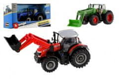 Burago Traktor B s nakladače Fendt 1050 Vario / New Holland kov / plast 16cm 2 druhy