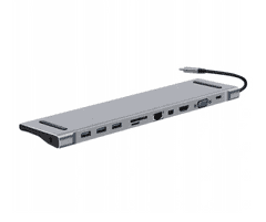 CO2 HUB 10W1 DOKOVACIA STANICA USB - C HDMI 4K SD PRE MACBOOK PRO / AIR CO2-0120