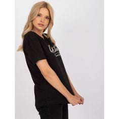 H&B Dámske bavlnené tričko s aplikáciou BLESS black HB-TS-3082.49P_386292 S