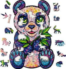 Puzzler Magic Wood Drevené puzzle Sladká panda Amy 100 dielikov