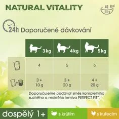 Natural Vitality kapsičky s morčacím s kuracím mäsom pre dospelé mačky 12× (6×50 g)
