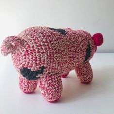 Luna-Leena Kids udržateľná Miss Piggy z organickej bavlny - mäkká hračka prasiatko - ružová 