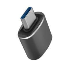 Northix Adaptér USB-A na USB-C, 3 cm – čierny 