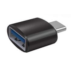 Northix Adaptér USB-A na USB-C, 3 cm – čierny 