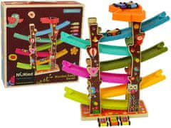 Lean-toys Farebné autodráhy Slide Tree 6 úrovní
