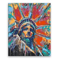 Malujsi Maľovanie podľa čísel - Farebná Socha slobody - 80x100 cm, plátno vypnuté na rám