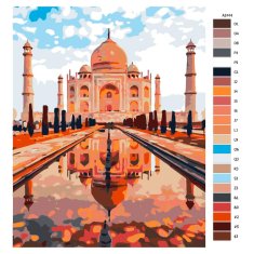 Malujsi Maľovanie podľa čísel - V horúčave Tádž Mahalu - 80x100 cm, plátno vypnuté na rám