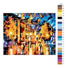 Malujsi Maľovanie podľa čísel - V daždi v meste - 100x80 cm, plátno vypnuté na rám