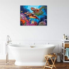 Malujsi Maľovanie podľa čísel - Morské korytnačky - 40x30 cm, plátno vypnuté na rám