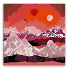 Malujsi Maľovanie podľa čísel - V červených farbách - 80x80 cm, plátno vypnuté na rám
