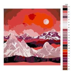 Malujsi Maľovanie podľa čísel - V červených farbách - 80x80 cm, plátno vypnuté na rám