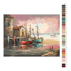 Malujsi Maľovanie podľa čísel - Starý prístav - 40x30 cm, plátno vypnuté na rám