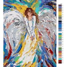 Malujsi Maľovanie podľa čísel - Anjel vo farbách - 30x40 cm, bez dreveného rámu