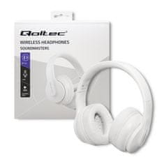 Qoltec Bezdrôtové slúchadlá Soundmasters s mikrofónom | BT 5.0 AB| White