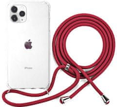 EPICO ochranný kryt Nake String pro iPhone 11, biela transparetní/červená