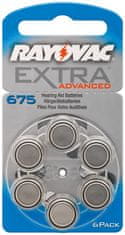 Rayovac Extra Advanced PR44/675 gombíková batéria do načúvacích prístrojov zinok-vzduch, 1,4 V - blister 6ks; 49591