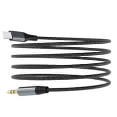 DUDAO L11ProT audio kábel USB-C / 3.5mm mini jack, sivý