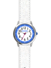 CLOCKODILE Biele trblietavé dievčenské hodinky SPARKLE