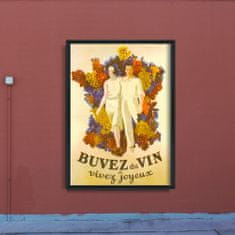 Vintage Posteria Plagát Plagát Francúzsky plagát na víno Dekorácia vína A4 - 21x29,7 cm