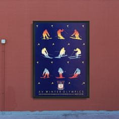Vintage Posteria Plagát do izby Plagát do izby Zimné olympijské hry v Calgary A4 - 21x29,7 cm
