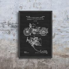 Vintage Posteria Plagát Plagát Motorka Harley Davidson A4 - 21x29,7 cm