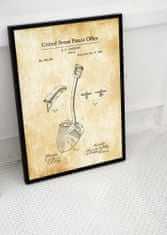 Vintage Posteria Plagát do izby Plagát do izby Lopata Anthony Americký patent A4 - 21x29,7 cm