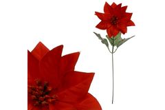 Autronic Kvetina umelá. Poinsécia, vianočné ruža , farba červená 1-hlavá UK-0025