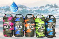 CoolCeny Vodotesný vak DRY BAG - ochráni veci pred vodou - Oranžový - obsah 5 Litrov
