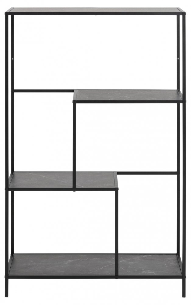 Design Scandinavia Knižnica Infinity, 114 cm, čierna