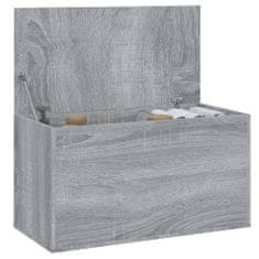 Vidaxl Úložná truhlica sivá sonoma 84x42x46 cm spracované drevo