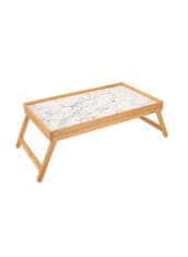 Bambum Bambusový stolík do postele s mramorovým vzorom