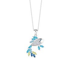 Preciosa Blýštivý náhrdelník Ryba s kubickou zirkóniou Viva la Vida 5350 70