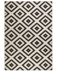 NORTHRUGS Kusový koberec Twin-Wendeteppiche 103129 schwarz creme – na von aj na doma 80x150