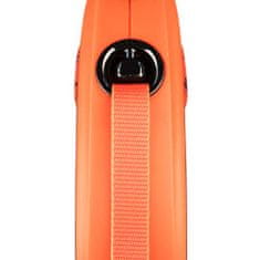 Flexi Xtreme M popruh 5m, oranžová do 35kg s pružným Soft-Stop pásikom