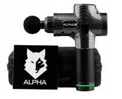slomart Alpha AMG-01 masážna pištoľ, bezdrôtová, dobíjateľné batérie, 6 hláv, 30 úrovní rýchlosti, až 150 W