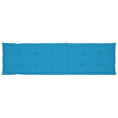 Vidaxl Podložka na kreslo na terasu, modrá (75+105)x50x3 cm