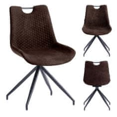 HOMEDE Jedálenská stolička Sahari čokoládová, velikost 53x58,5x88