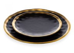Dekorstyle Keramický tanier Lissa 20 cm čierny