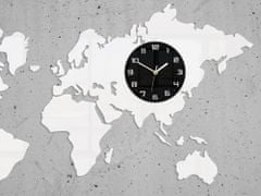 ModernClock 3D nalepovacie hodiny Mapa sveta biele
