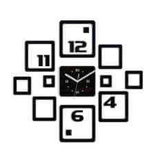 ModernClock 3D nalepovacie hodiny Otto čierne