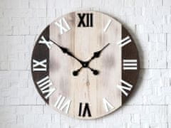 ModernClock Nástenné hodiny Old Oak hnedé