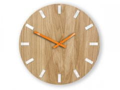 ModernClock Nástenné hodiny Simple Oak hnedo-oranžové