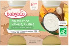 Babybio Brassé z kokosového mlieka mango ananás 2x130 g