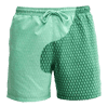 SwimShorts Plavky meniace farbu - Zelené trojuholníky, XL