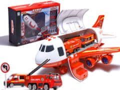 Dopravné lietadlo + 3 hasičské vozidlá
